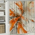thumbnail image 5 of FUMJ Modern Abstract Orange Gray Fantas Textured Durable and Washable Shower Curtain White, 5 of 6