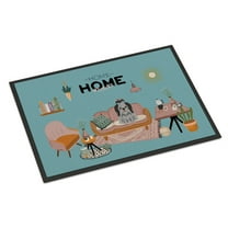 Black Silver Shih Tzu Sweet Home Indoor or Outdoor Mat 18x27 CK7934MAT