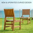 thumbnail image 7 of Wingyz 7 Piece Patio Dining Set Outdoor Table and Chairs Furniture Set with Umbrella Hole,Wood Color, 7 of 7