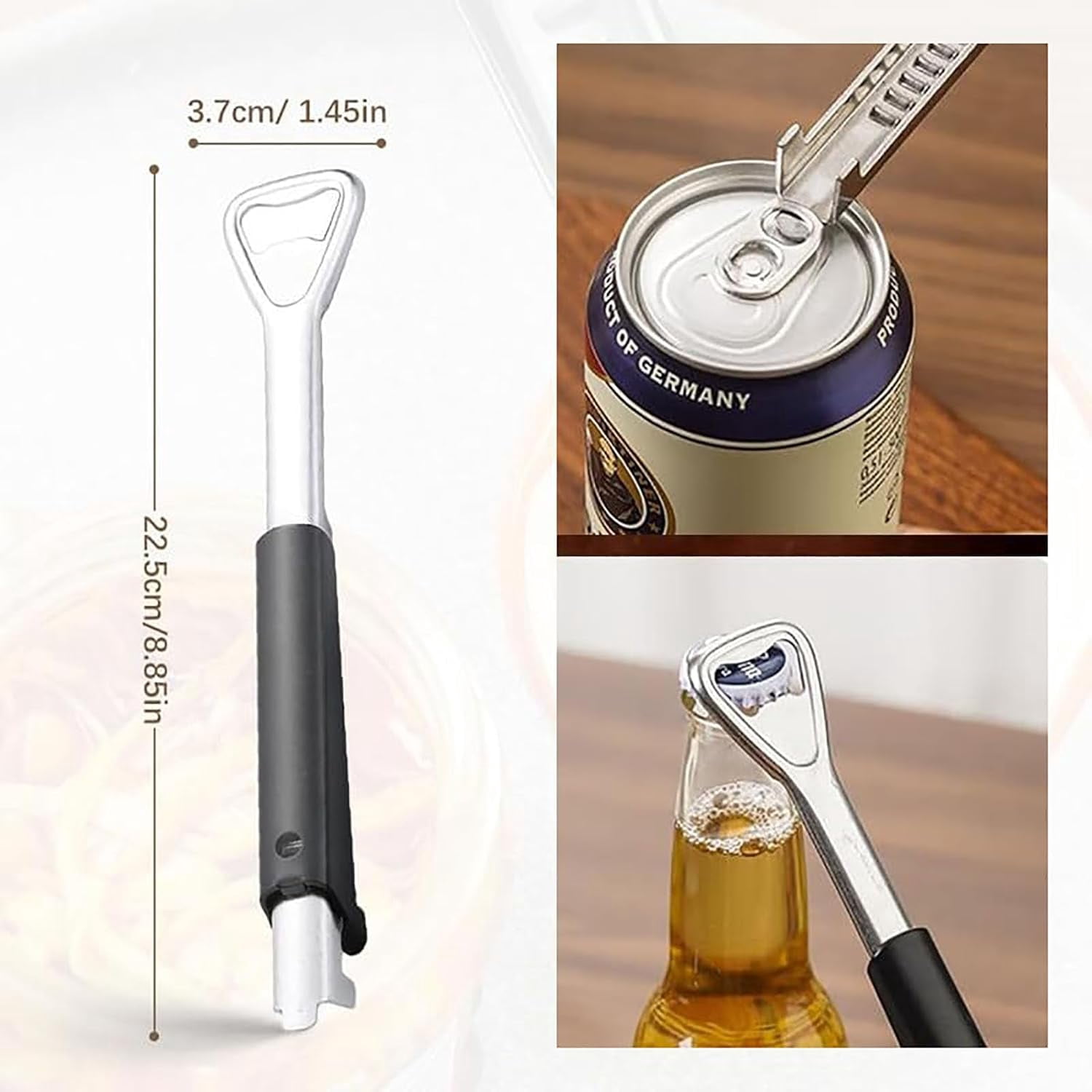 ABPETE 2 in 1 Adjustable Jar Opener, 2024 New Adjustable Jar Opener for Weak Hands Multi-function Can Opener Manual Lid Gripper Opener and Bottle Opener Tool for Home Kitchen Gadgets (4Pcs)