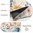 thumbnail image 5 of Retro Butterfly Front Door Rugs 2x3 ft Watercolor Flower Leave Linen Texture Small Rug for Entryway Non Slip Washable Bathroom Door Mat Absorbent Floor Mat for Indoor Entrance, 5 of 9