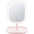 thumbnail image 1 of LED Maquillage Miroir de Vanité, Écran Tactile Portable Dimmable Comptoir Miroir Cosmétique, Miroir de Vanité Éclairé LED, avec Écran Tactile Détachable et Rotation de 180 Degrés, Rose, 1 of 6