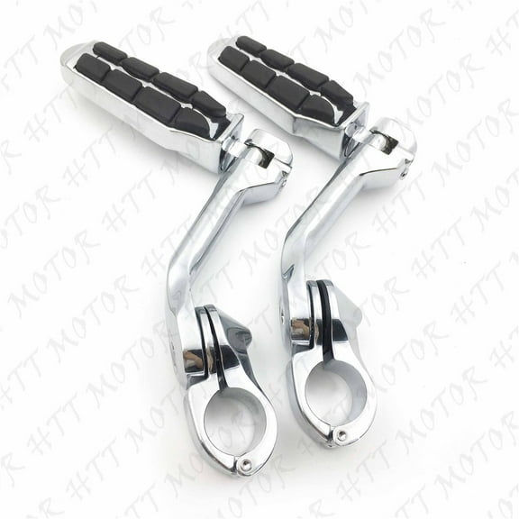 HTT-MOTOR Chrome 5" Long Foot Peg Kit 1.25" Engine Guard For Honda Shadow 400 steed400