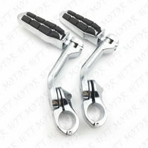 HTT-MOTOR Chrome 5" Long Foot Peg Kit 1.25" Engine Guard For Honda Shadow 400 steed400