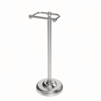 Toilet Paper Holder Stand Brushed Nickel Toilet Paper Holder Free Standing Post Pivoting Design Stable Weighted Base SUS304 Stainl Steel for Bathroom