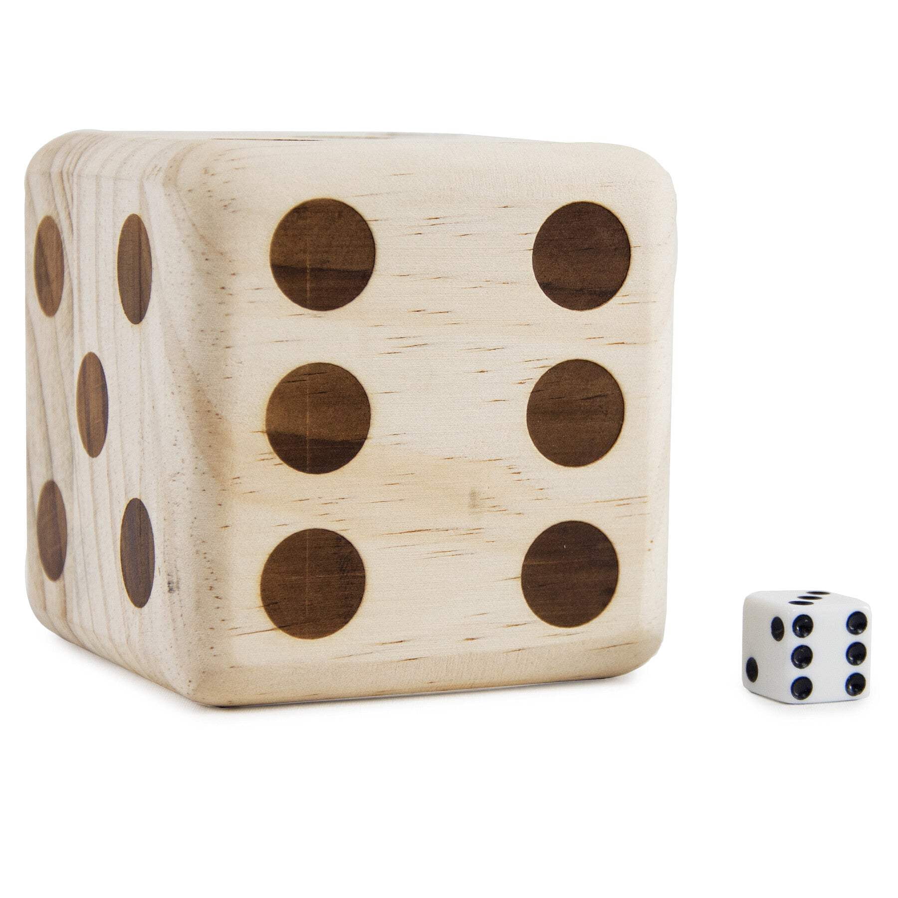 Giant Wooden Dice (Burned Pips)