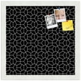 thumbnail image 2 of PinPix 14x14 Custom Cork Bulletin Board Modeco Hex W B Poster Board Has a Fabric Style Canvas Finish, Framed in Modeco Hex W B, by ArtToFrames (PinPix-1730), 2 of 5
