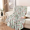 thumbnail image 2 of Multicolor Christmas Word Pattern Round Blanket,Comfortable Soft Flannel Throw Blanket,All Season,Warm Lightweight Blankets for Sofa Bed Couch Living Room Chair 47"x47", 2 of 5