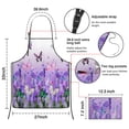 thumbnail image 3 of Urple Butterfly Flower Pattern Apron-Garden Aprons for Women with Pockets-Cotton Linen Waterproof Kitchen Cooking Gardening Aprons Adjustable for Kitchen,Cooking,BBQ and Salon 33x27 Inch, 3 of 7