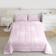 thumbnail image 5 of Manfei Dandelion Print Bedding Comforter Set for Kids, Dreamy Plant Botanical Twin Comforter Sets, Princess Pink Style Reversible Bedding Set, Super Cozy Room Decor, 2-Piece, 5 of 8