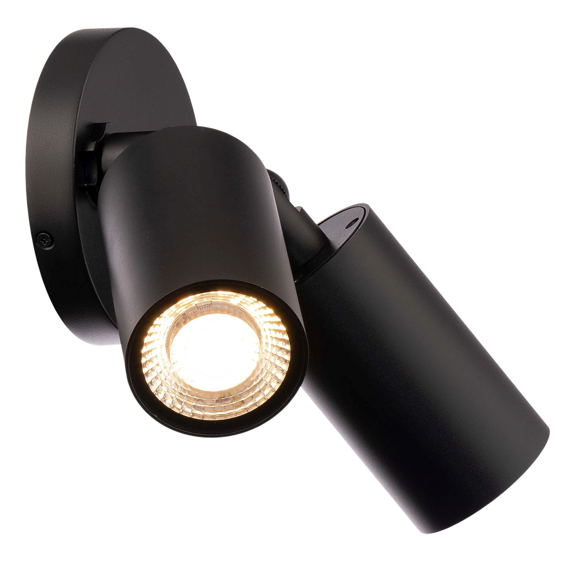 WS-W230302-30-BK WAC Limited Cylinder - 16.5W 2 LED Outdoor Wall Mount-5.06 Inch Tall and 4.75 Inch Wide-Black Finish