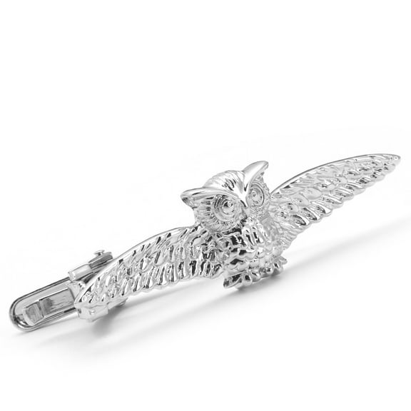 Sofullue Men's Vintage Tie Clip Necktie Bar Clasp Feather Owl Dart Car Hook Nail Tie Clip