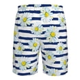 thumbnail image 6 of Naloa Daisy Striped Nautical Men's Beach Shorts, Surfing shorts, Swim trunks, Quick Dry Swim Trunks for Surfing Beach Fun - X-Large, 6 of 9