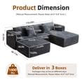 thumbnail image 4 of Garaneeds Modular Sectional Sofa for Living Room, 110" Boneless U-Shaped Couch, 5-Seat, Gray, 4 of 11