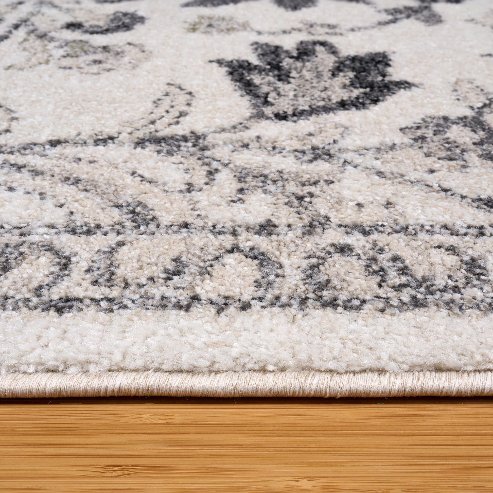 Paradis Noctis Transitional Floral Beige Area Rug, 8x10