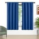 thumbnail image 1 of Cortinas Blackout Azul Marino, Cortinas de Oscurecimiento de Habitación con Bolsillo para Barra de 52x72 Pulgadas, Juego de 2 Paneles, Cortinas Térmicas Aisladas para Ventanas en Verano, Cortinas Sól, 1 of 7