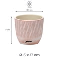 thumbnail image 3 of Maceta de Arcilla Color Rosa, 3 of 3