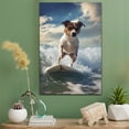 thumbnail image 2 of Rat Terrier Dog Playing Surfboard Stretched Canvas Size 8x12 – Sports Dog, Perfect for Animal Lovers, Rat Terrier Dog Canvas, Surfboard Canvas Size Wall Art, 2 of 5