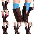 thumbnail image 1 of Chaussettes Hautes Mode Femmes Filles Extensibles à Fleurs avec Bordure en Dentelle, Poignets de Bottes, Jambières, 1 of 8