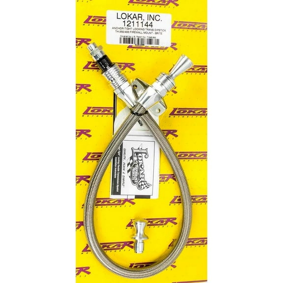 Lokar 1211144 LOC1211144 FLEXIBLE TRANSMISSION DIPSTICK; TH-350/400 FIREWALL MOUNT; BRITE;