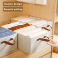 thumbnail image 2 of opvise Foldable Bamboo Cotton Storage Box with Reinforced Handles Moisture-proof Clothing Basket Closet Organization Solution B, 2 of 8