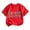 AB611 Red, variant on Bainana Girls Kindergarten T Shirts Letter Print Short Sleeve Tops Big Kids Casual Back To School Tees