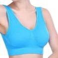 thumbnail image 1 of Toystoory Nuevo Sujetador deportivo suave para mujer, chaleco deportivo elástico cómodo para gimnasio y Yoga Uniforme atlético azul S, 1 of 6