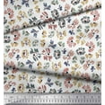 thumbnail image 2 of Soimoi Coton Popeline Fleur Artistique Tissu Imprimé 1 Yard 42 Inch Wide, 2 of 3