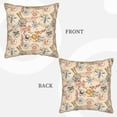 thumbnail image 3 of Fotbe Vintage Nautical Pattern Velvet Decorative Throw Pillow Covers with Elegant Piping, Soft Plush Cushion Cover for Sofa, Bed, Car, Office-16"x16", 3 of 8