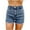 Blue, variant on Womens Summer Star Patchwork Denim Button Zipper Casual Daily Fashion Wear Shorts with Pockets Blue, S