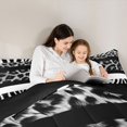 thumbnail image 5 of Feelyou Black Leopard Print Queen Comforter Set, Abstract Lines Stripes Bedding Set, 3pcs, 5 of 8