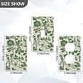 thumbnail image 7 of Yayeee Duplex Wall Plate 1-Gang 4.5"x2.7" Home Receptacle Light Switch Decorative Outlet Cover, Green Floral, 7 of 7