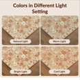 thumbnail image 7 of Design&I 5'x7' Ultra Soft Area Rug, Orange Retro Charred Burnt Floral Vintage Botanical Blooms with Lattice Trim Fluffy Washable Non Shedding for Bedroom Living Room Home Office, 7 of 7