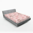thumbnail image 2 of Ambesonne Tropical Fitted Sheet, Flamingo Pattern Exotic, King Size, Blush Pastel Pink, 2 of 5