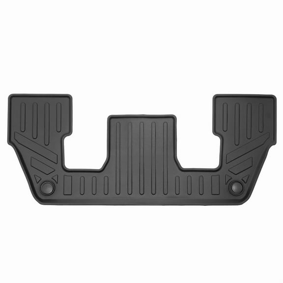 SMARTLINER All Weather Custom Fit Black 2nd Row Floor Mat Liner Set Compatible With 2021-2025 Jeep Grand Cherokee L (Only Fits 6 Passenger Models With 2nd Row Center Console)