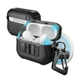 thumbnail image 3 of Dexnor Magnetic Case for AirPods Pro 2nd/1st Generation (2023/2022/2019), Compatible with MagSafe, Drop-Proof Lock Full-Body Shockproof Hard Protective Cover Rugged Bumper Cases with Carabiner,Black, 3 of 9