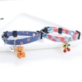 thumbnail image 5 of Reheyre Adjustable Dog Necklace - Comfortable Polyester Teddy Collar - Blue Loving Shape with Bells - for Puppies, 5 of 8