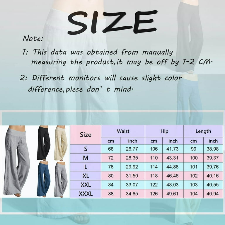 PMUYBHF Womens Casual Pant Suits for Older Women Joggers for Women Casual  Drawstring Pants Petite Wide Leg Trousers Elastic Waist Long Pant Palazzo