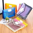 thumbnail image 5 of Pedty ,Plastic File Folders Envelope Expanding File Wallet Organizer Documents Folder with Snap Closure and Pocket A5 Size Transparent File Pouch for School (Assorted Color Vertical), 5 of 7
