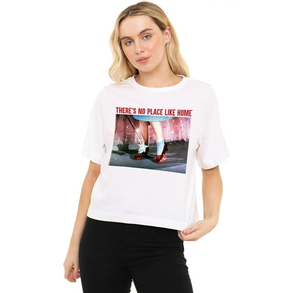 The Wizard Of Oz No Place Like Home Women's Boxy Cropped T-Shirt Casual Graphic Tee