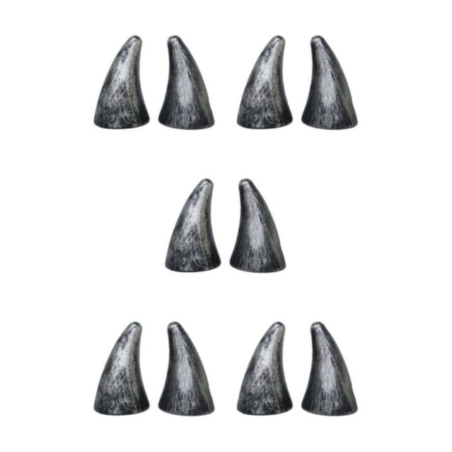 Ruiboury 2pcs Waterproof Devil Horn Car Sticker Turn Heads On Road Interesting Stickers silver 5Set