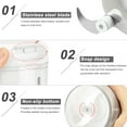 thumbnail image 3 of BUZIFU  Manual Food Chopper Multifunction High Speedy Chopper Powerful Manual Handheld Food Cutter Mini Food Chopper Processor with 2 Stainless Steel Cutters for Onion Fruit Garlic-170ML,White, 3 of 7