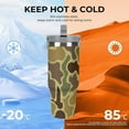 thumbnail image 4 of Stainless Steel Tumbler with Lid And Straw 30 Oz Top Handle Duck Hunting Camo Leakproof Vacuum Insulated Water Bottle for Car Travel, 4 of 6