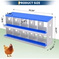 thumbnail image 3 of 10-Hole Chicken Coop Nesting Box with Ventilation, Galvanized Steel Laying Box for Hens & Ducks, 3 of 7