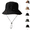 12# Black, variant on Waterproof Bucket Rain Hat with Chin Strap Quick Dry Packable Sun Hat Safari Hat UV Protection,Khaki