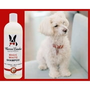 Magic White Brightening Dog Shampoo for White Dogs | Cherry Scented White Coat Pet Shampoo for White Hair & Smelly Dogs | Made In USA