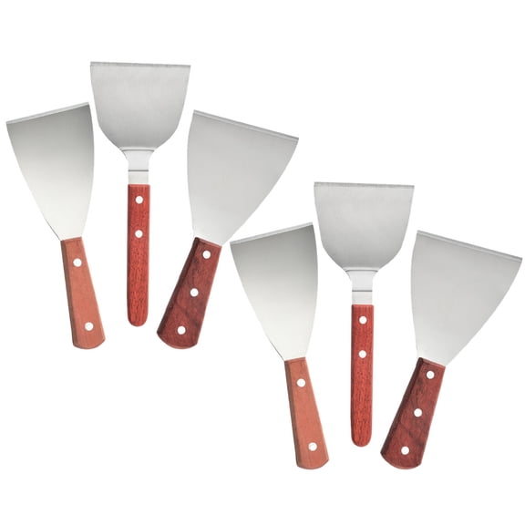 YOSADIER 6Pcs Stainless Steel Steak with Wood Handles for Home Cooking Assorted Colors