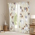 thumbnail image 3 of Homewish Funny English Bulldog Kitchen Curtains,Kawaii Animal Black Out Curtains Pack of 2 (42x63 Each),Cream, 3 of 6