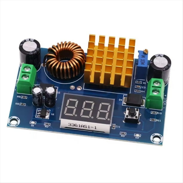 Módulo Convertidor Elevador XH-M411 CC 5 V-45 V, Regulador de Voltaje, Voltímetro Elevador Ajustable, Módulo de Pantalla Digital.