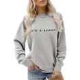 thumbnail image 1 of WEAIXIMIUNG Sweatshirts Personnalisés Design Mode Décontractée pour Femmes Manches Longues Col Rond Pull à Capuche, 1 of 3